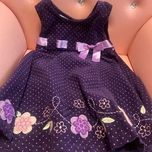 Toddler Girl Purple Swede Dress
